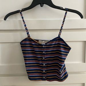 Urban Outfitters Striped Cropped Tank Top